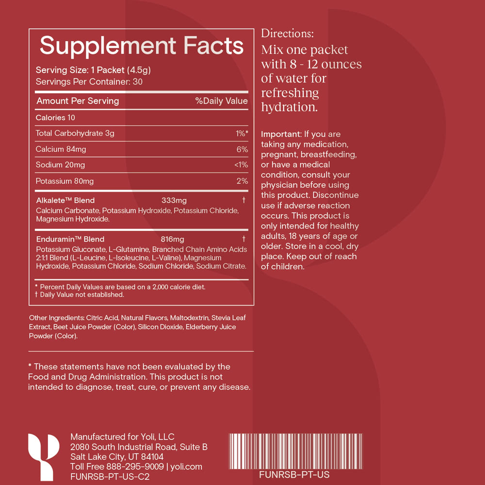 Yoli Fun pour into glass showing fast hydration