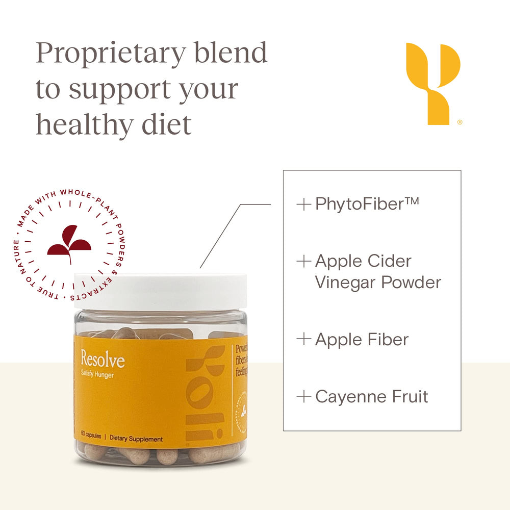 Yoli Resolve capsules next to a ruler for size and serving comparison