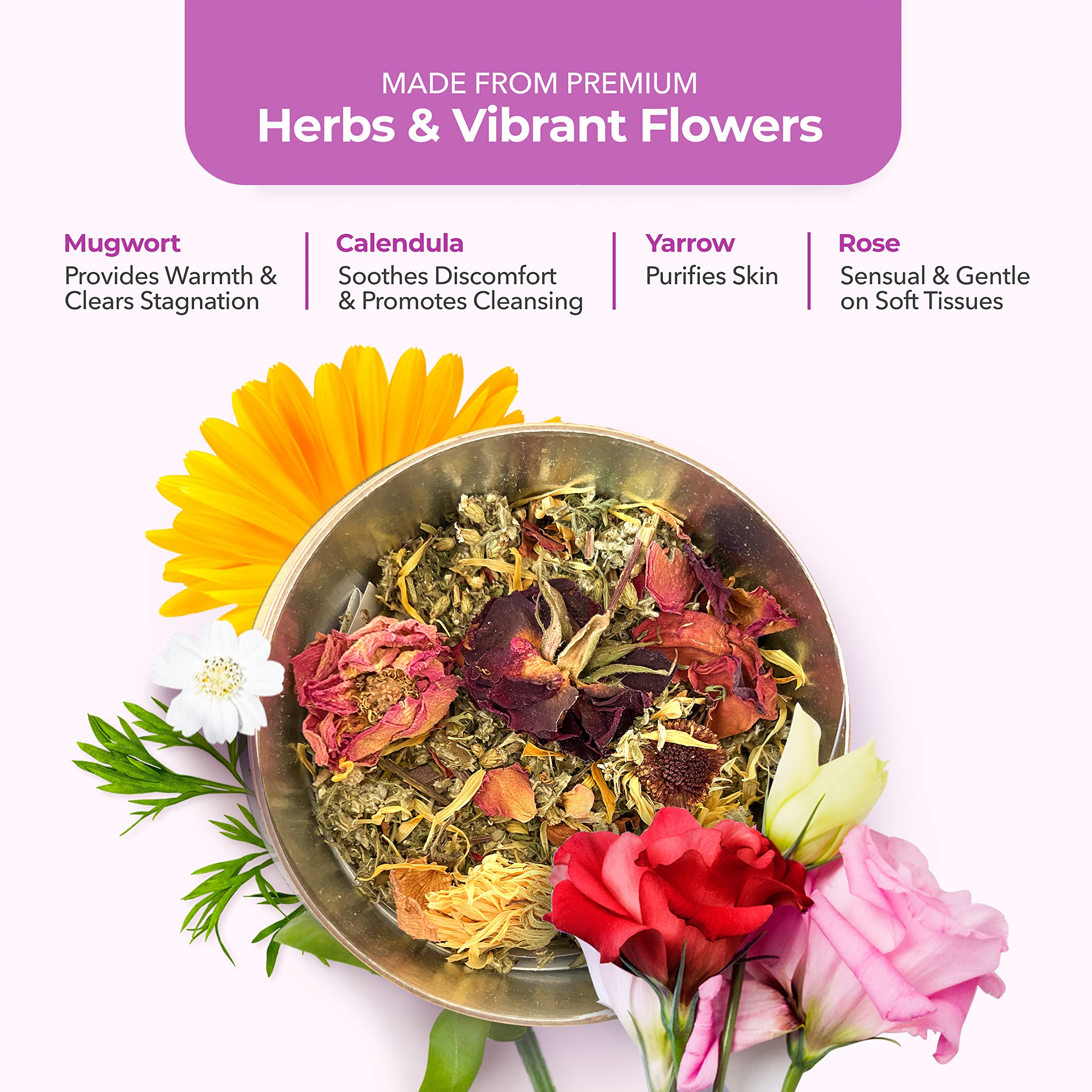 Sitz bath setup for vaginal steaming with herbs