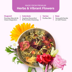 Sitz bath setup for vaginal steaming with herbs