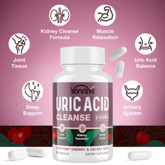 Yonrave tart cherry capsules close-up highlighting antioxidant support.