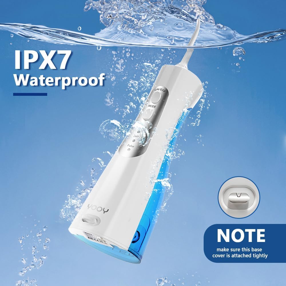 IPX7 waterproof flosser suitable for shower use