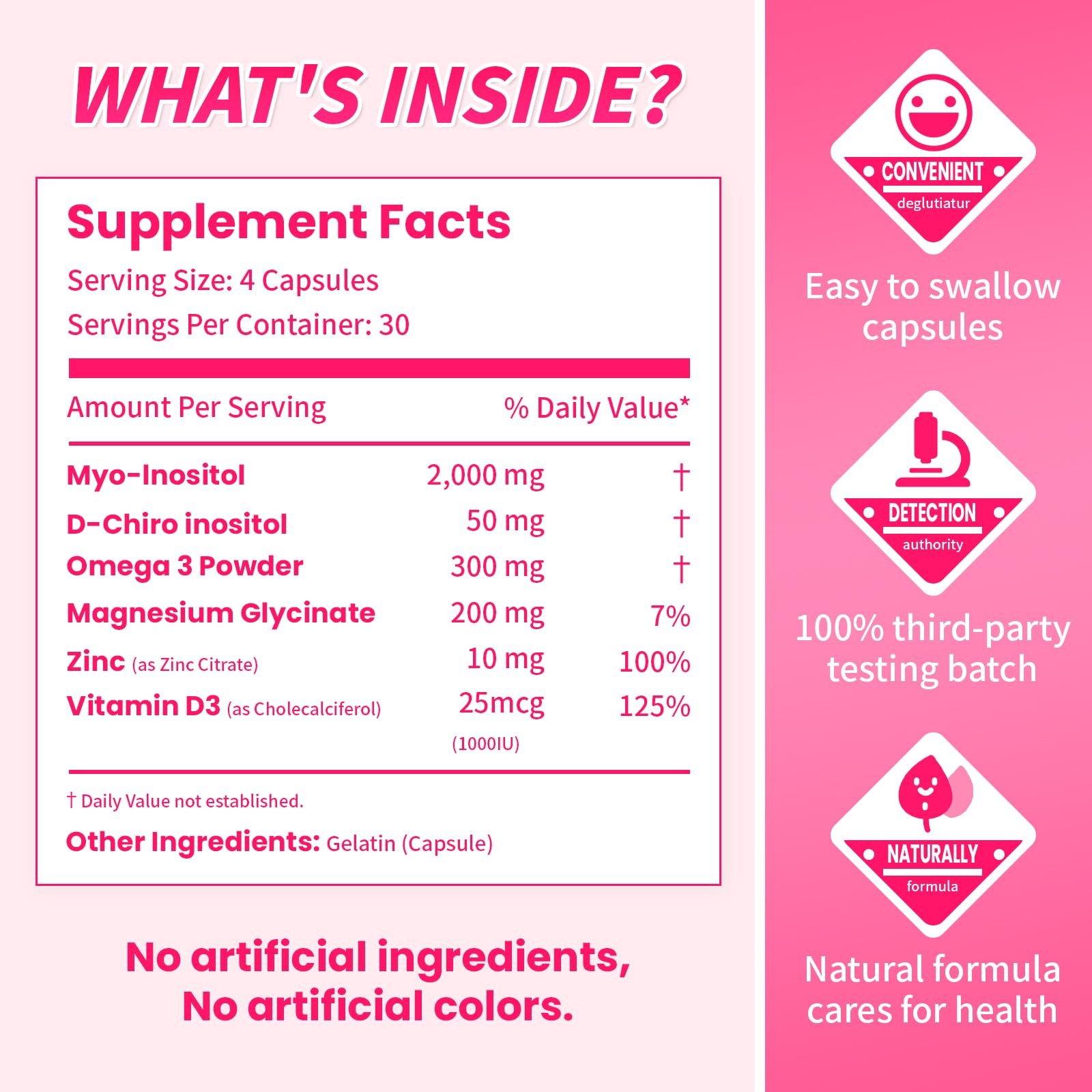 PCOS Multivitamin bottle showing dosage directions