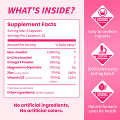 PCOS Multivitamin bottle showing dosage directions
