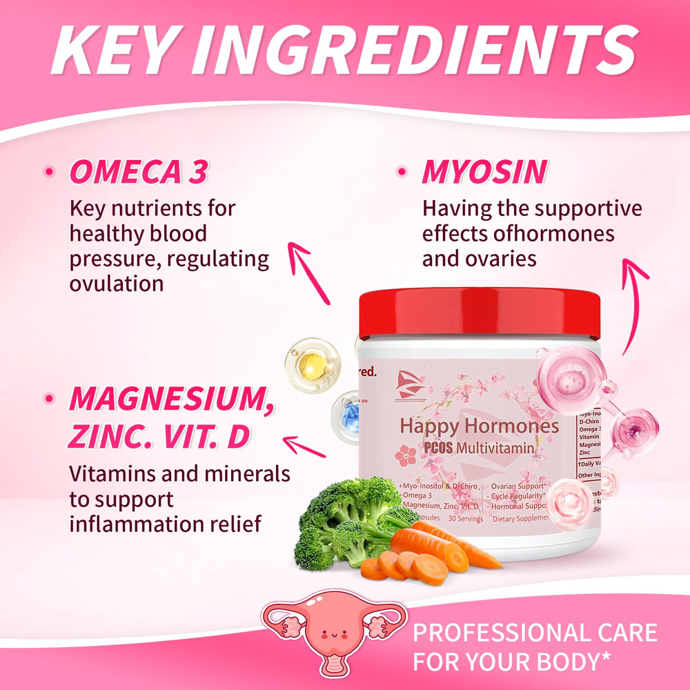 PCOS Multivitamin with glass of water