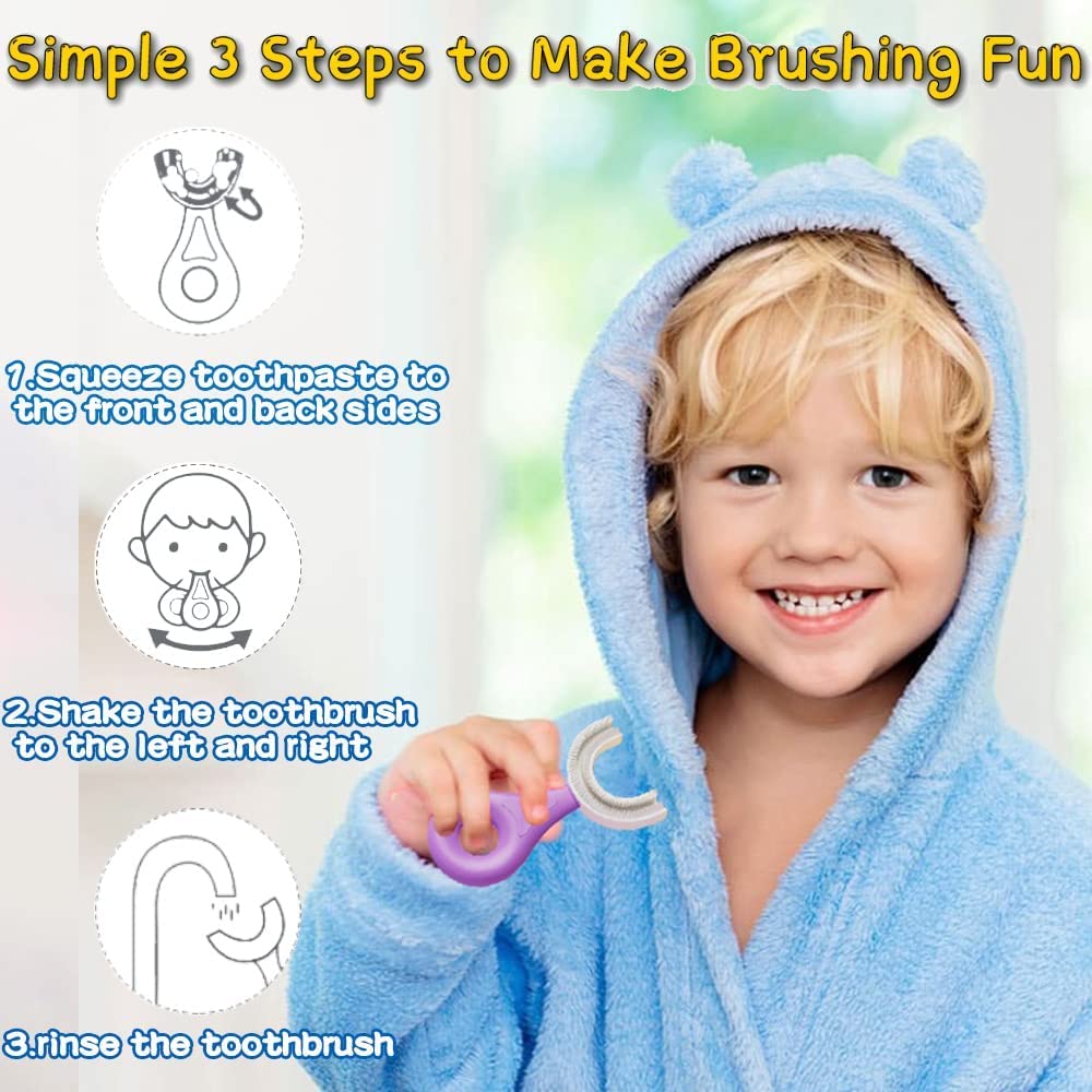 Food-grade soft silicone brush head on YOTEE kids toothbrush