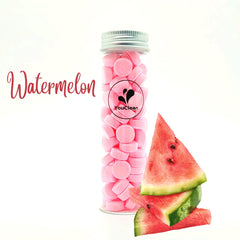 YouClean 90 toothpaste tablets in a glass travel tube with Watermelon90 flavor