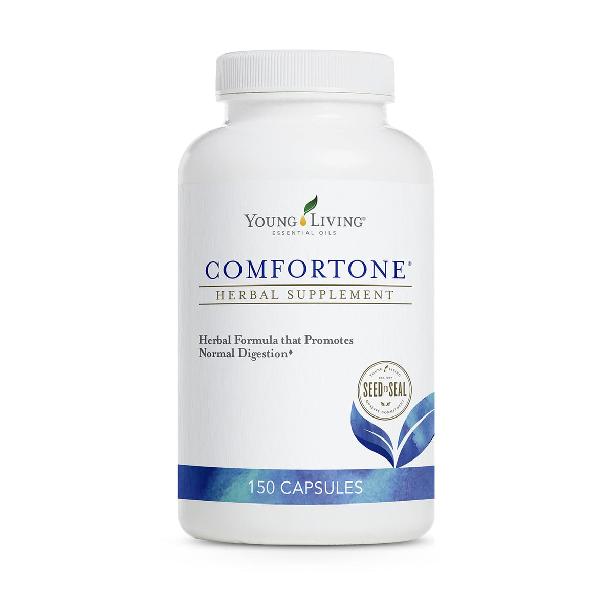 Front view of Young Living ComforTone Capsules bottle (150-count)