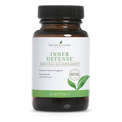 Front view of Young Living Inner Defense 30 Softgels bottle