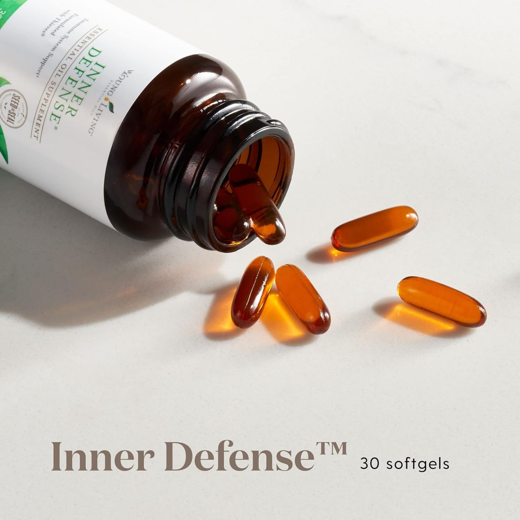 Close-up of Inner Defense bottle label