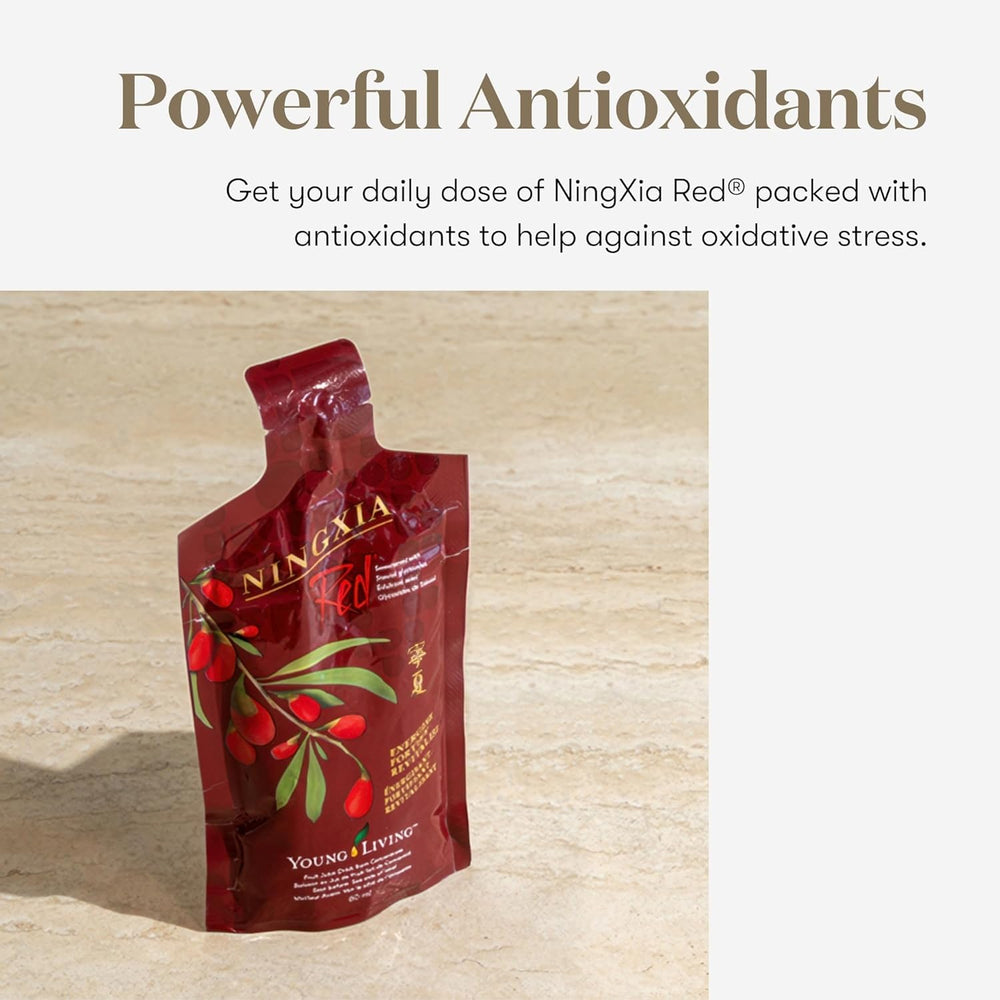 Close-up of Ningxia Red 2 oz packet label