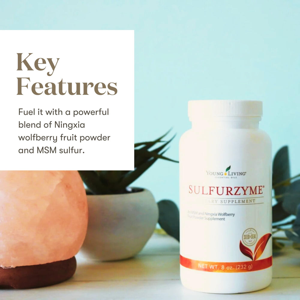 Sulfurzyme Powder 8 oz label and packaging