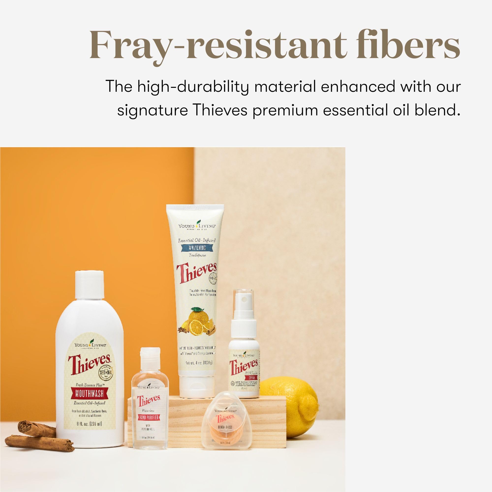 Young Living logo with Thieves Dental Floss product