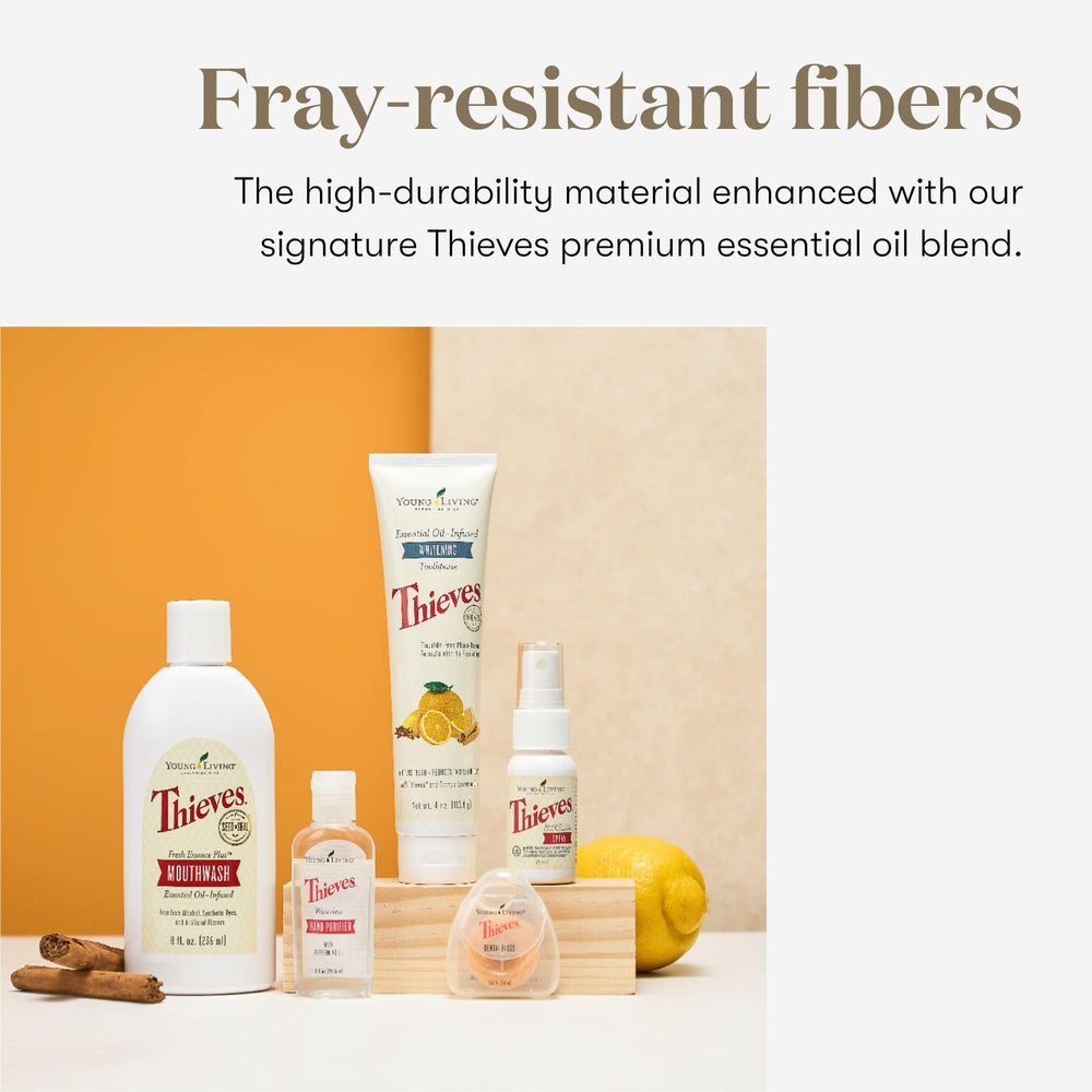 Young Living logo with Thieves Dental Floss product