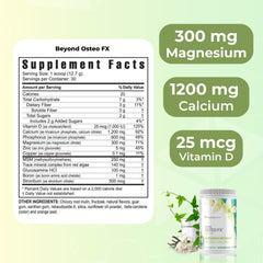 Close-up of the label on Beyond Osteo FX Tropical Vanilla