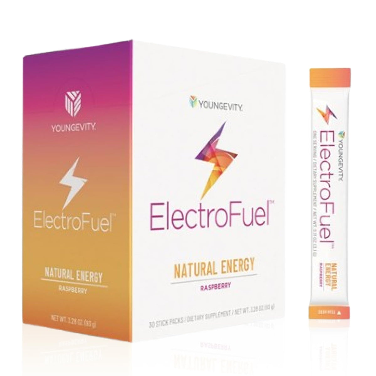 Youngevity ElectroFuel Raspberry sticks pack—portable energy and hydration on the go