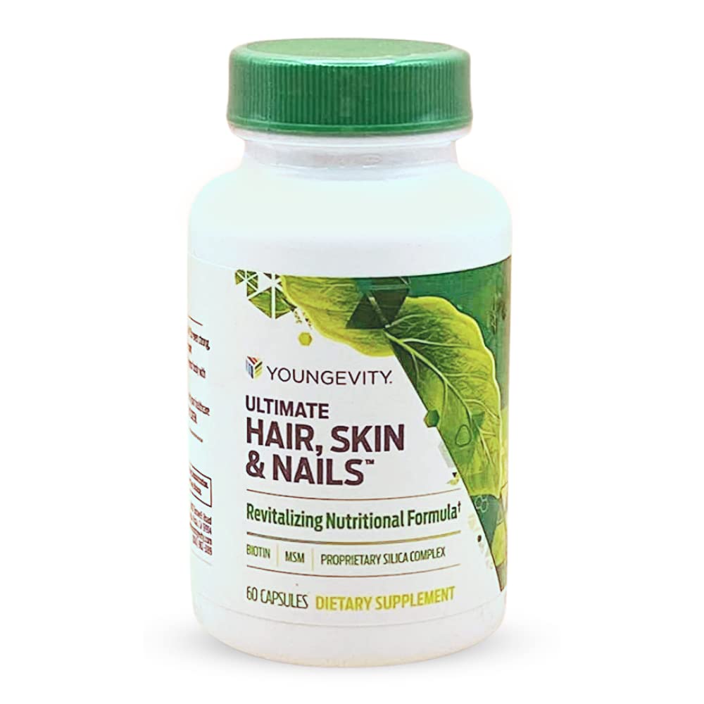 Youngevity Hair Skin and Nails Formula bottle with 60 capsules