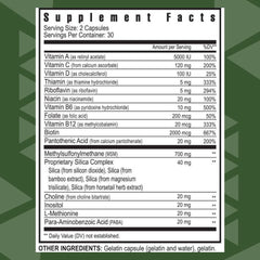 Front view of Youngevity Hair Skin and Nails bottle label