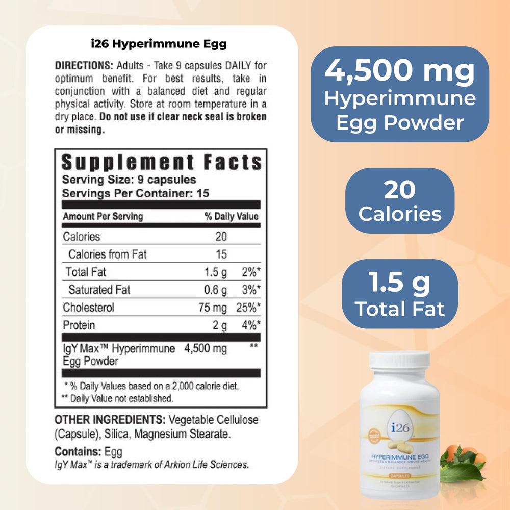 i26 hyperimmune egg powder supplement close-up