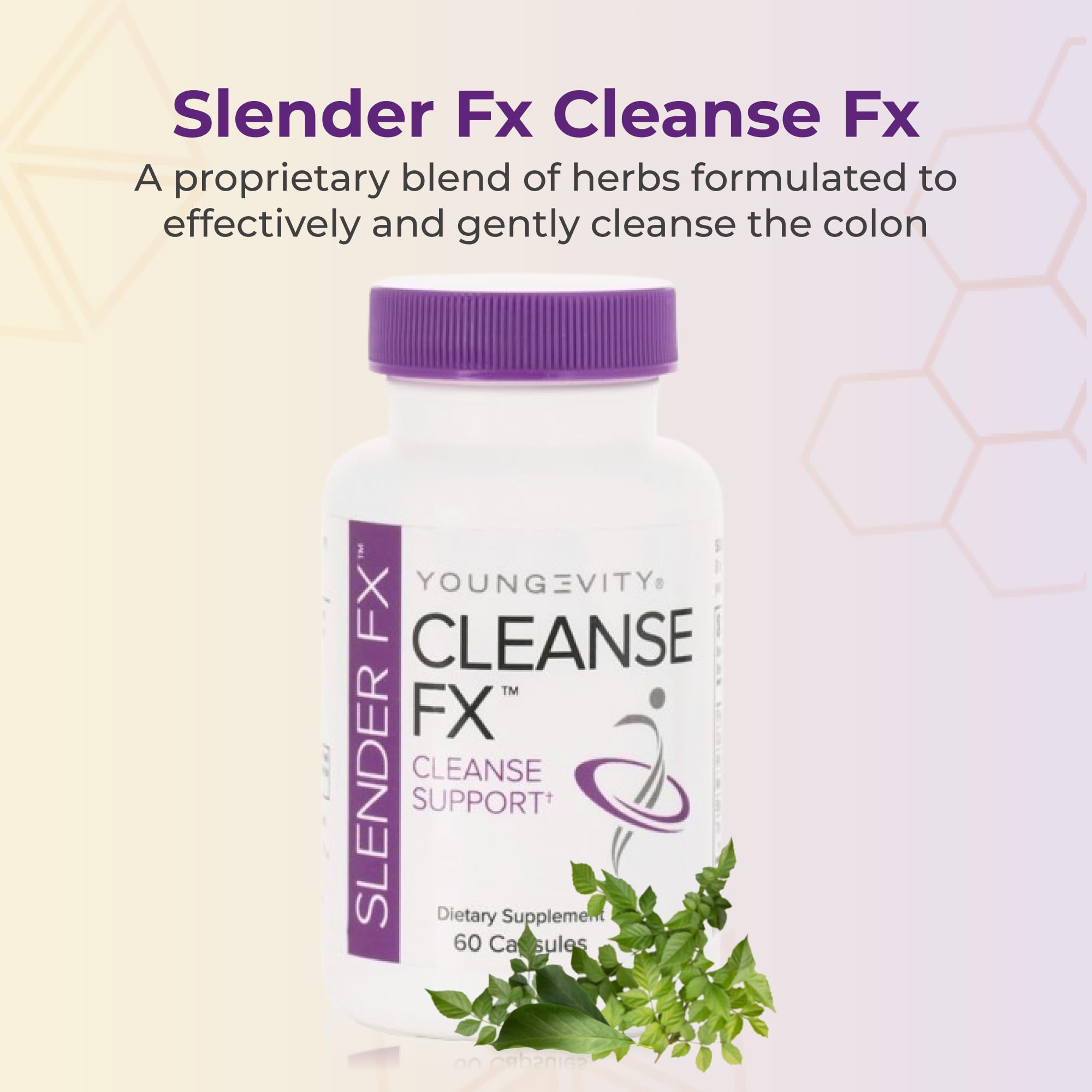 Close-up of Slender Fx Cleanse Fx bottle showing label