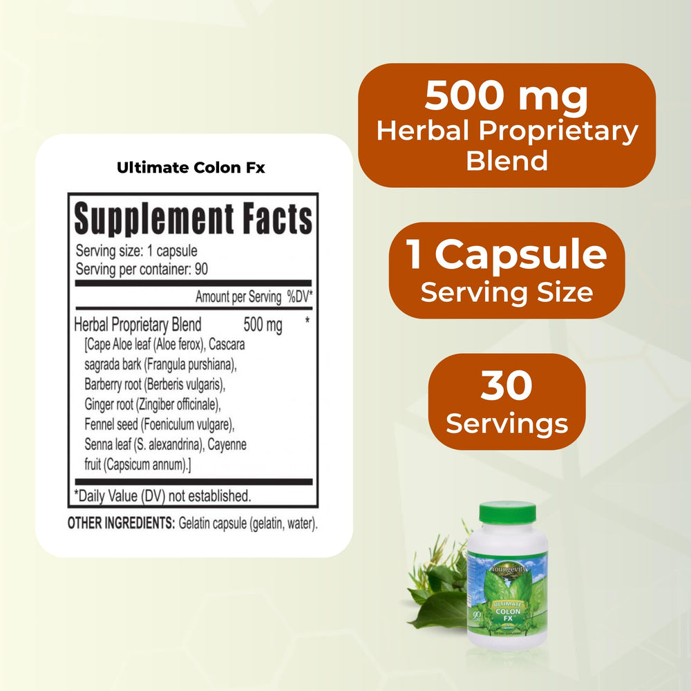 Herbal ingredients visual representing colon health