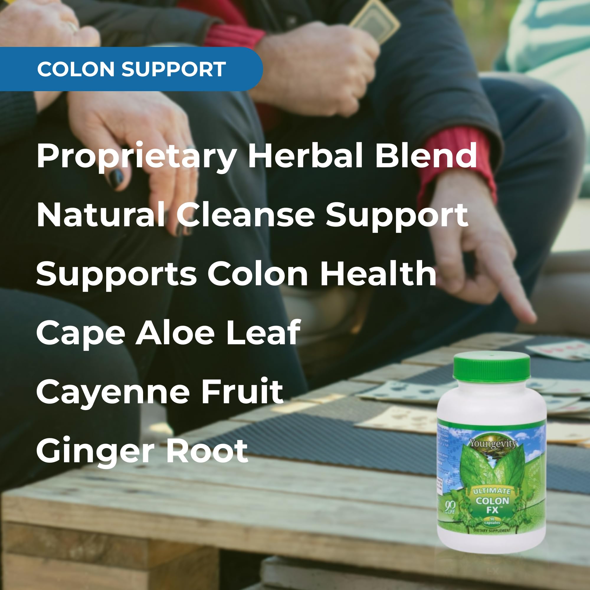 Lifestyle image illustrating digestive health with capsules