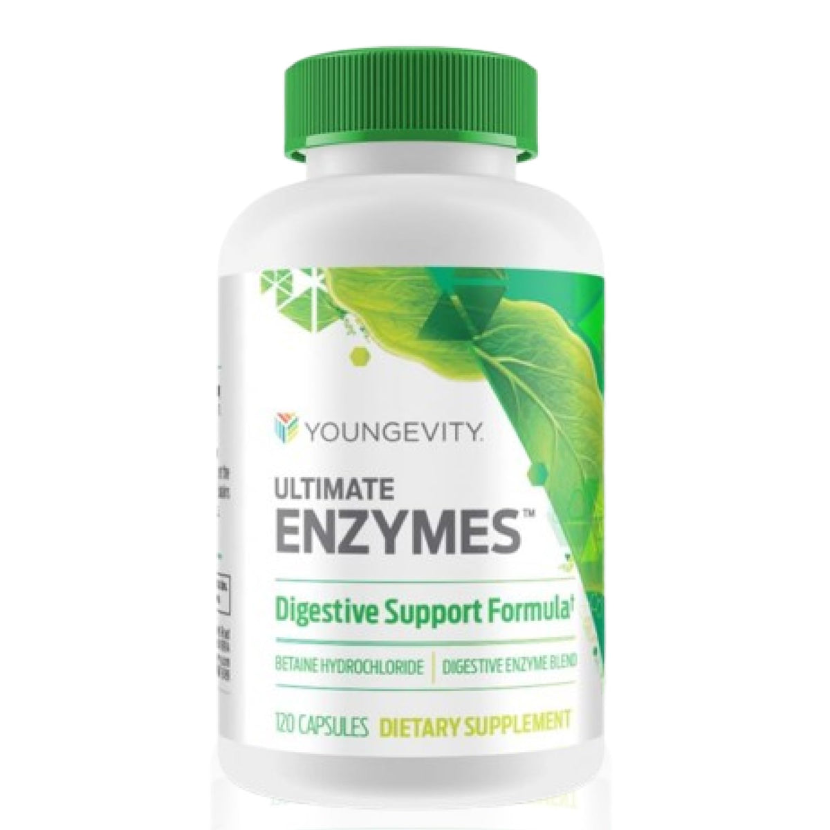 Youngevity Ultimate Enzymes bottle front view – 120 capsules