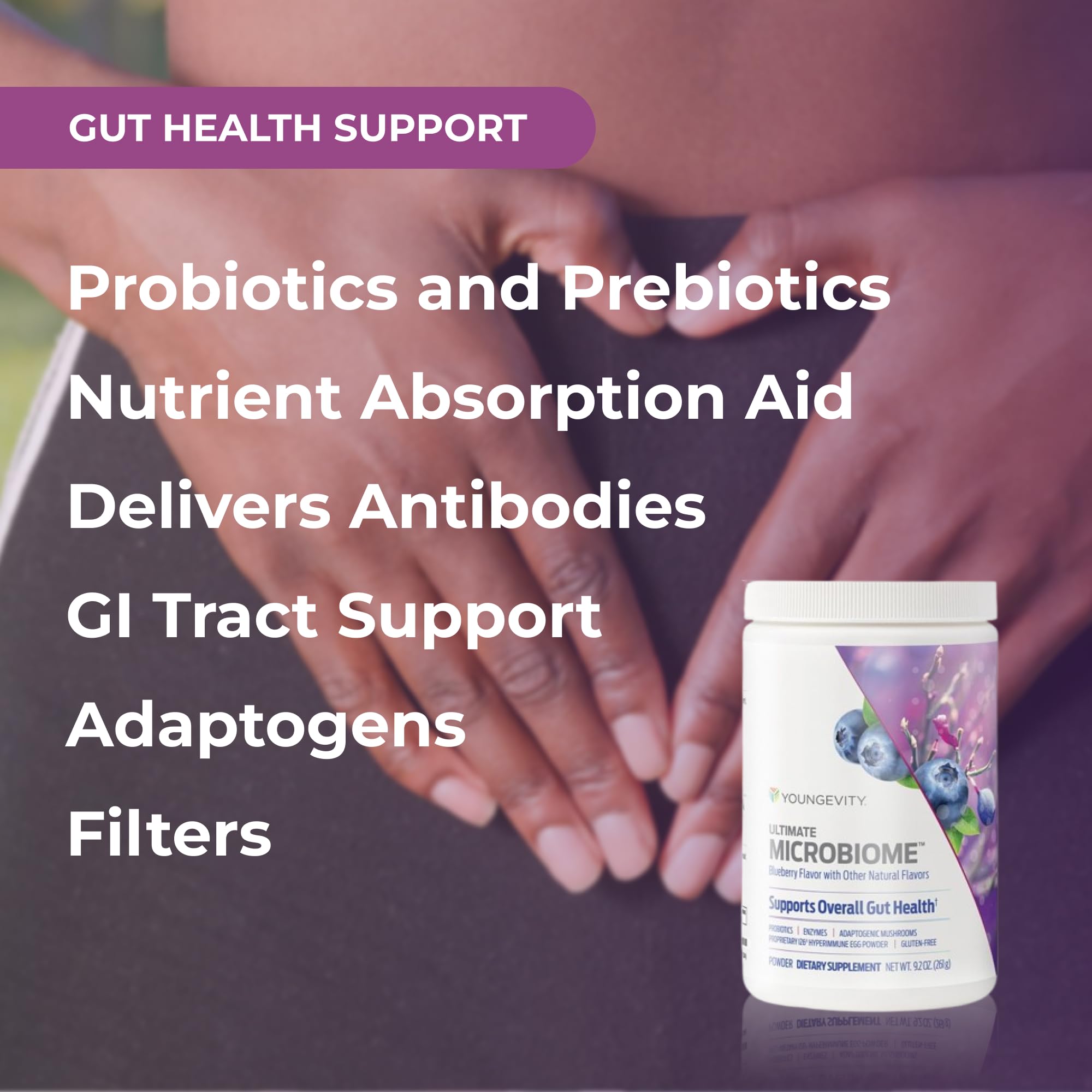 Graphic showing exclusive probiotic blend with 50 Billion CFU