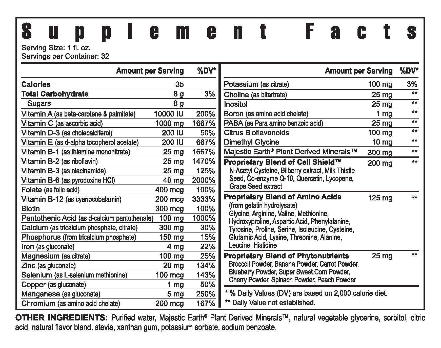 Youngevity Ultra Body Toddy label showing product details