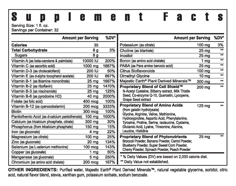 Youngevity Ultra Body Toddy label showing product details