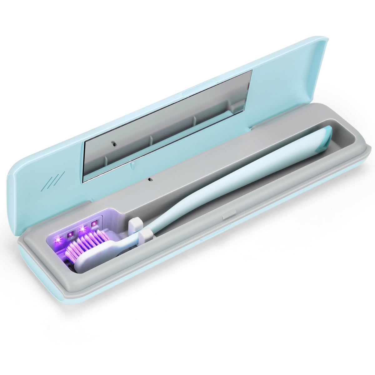 YourMate UVC toothbrush case blue - front view