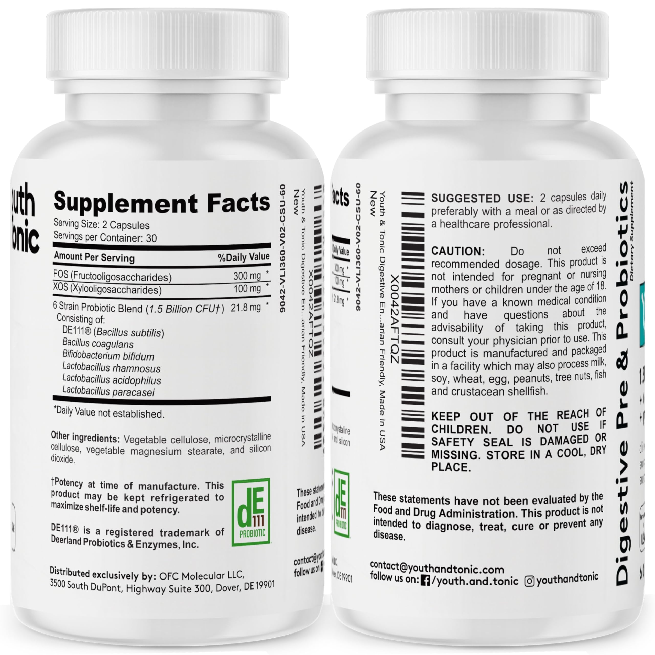 Serving size: 60 capsules with a 2-capsule serving