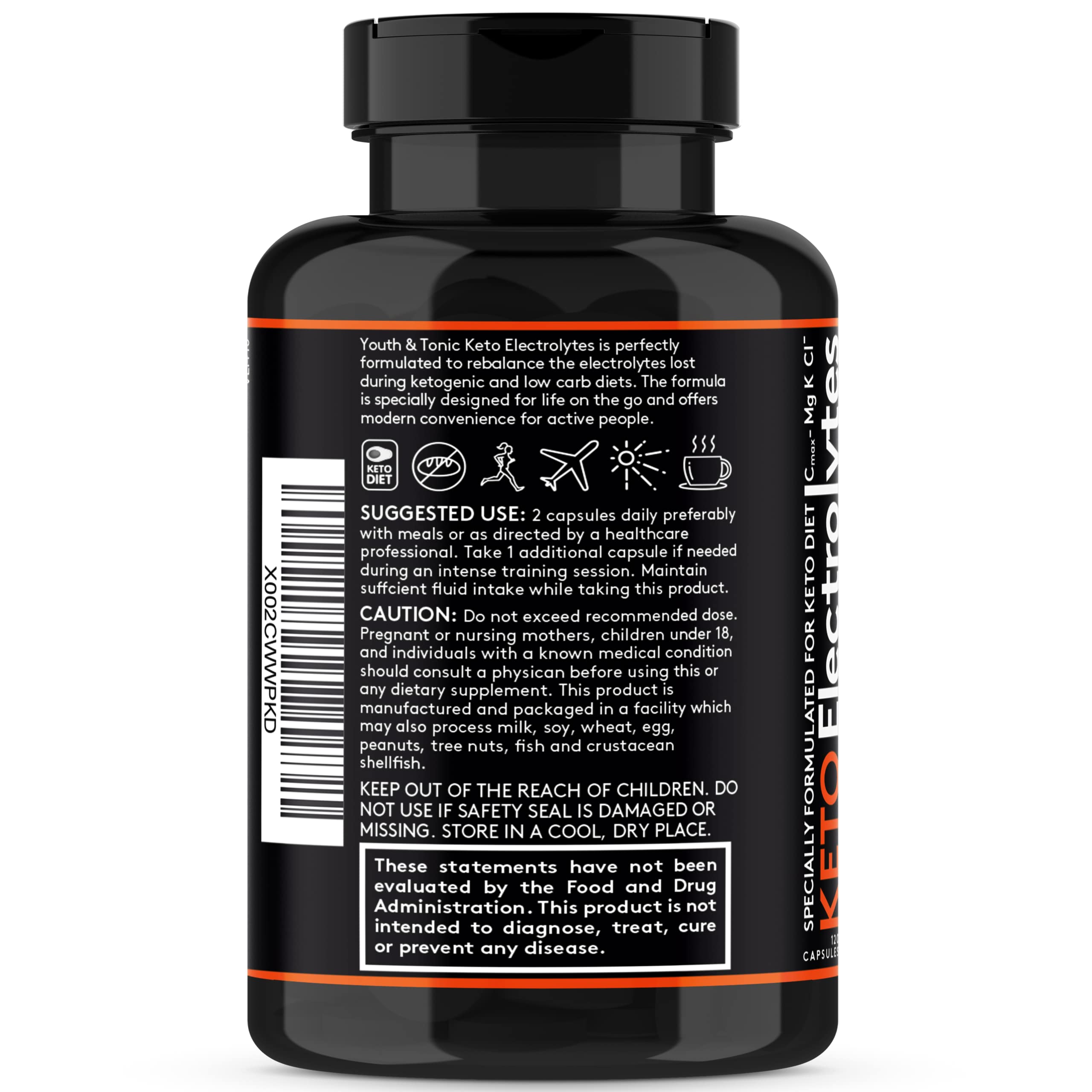 Youth & Tonic Keto Electrolyte energy sustain image for steady workout performance