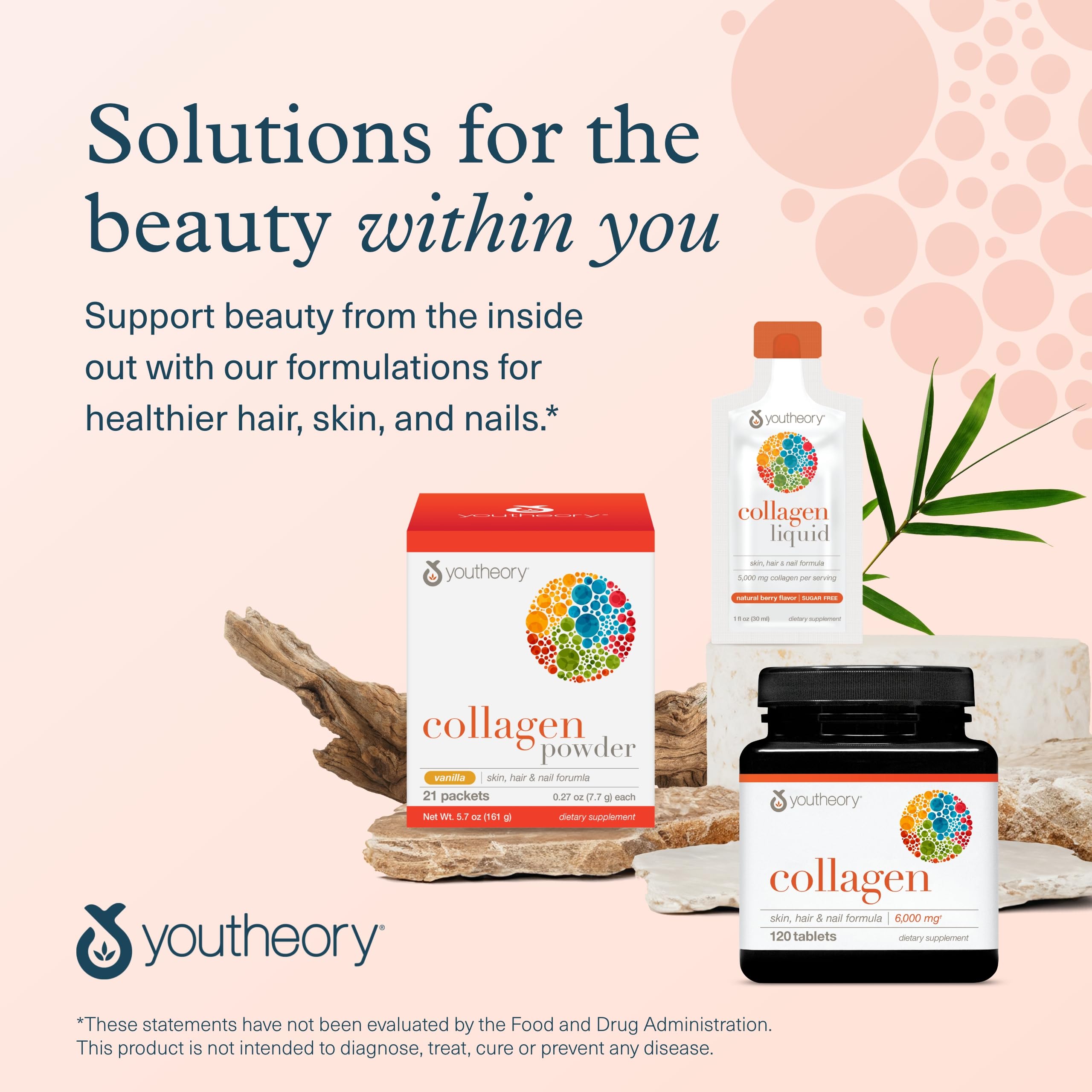 Youtheory Advanced Collagen jar on a shelf for daily wellness