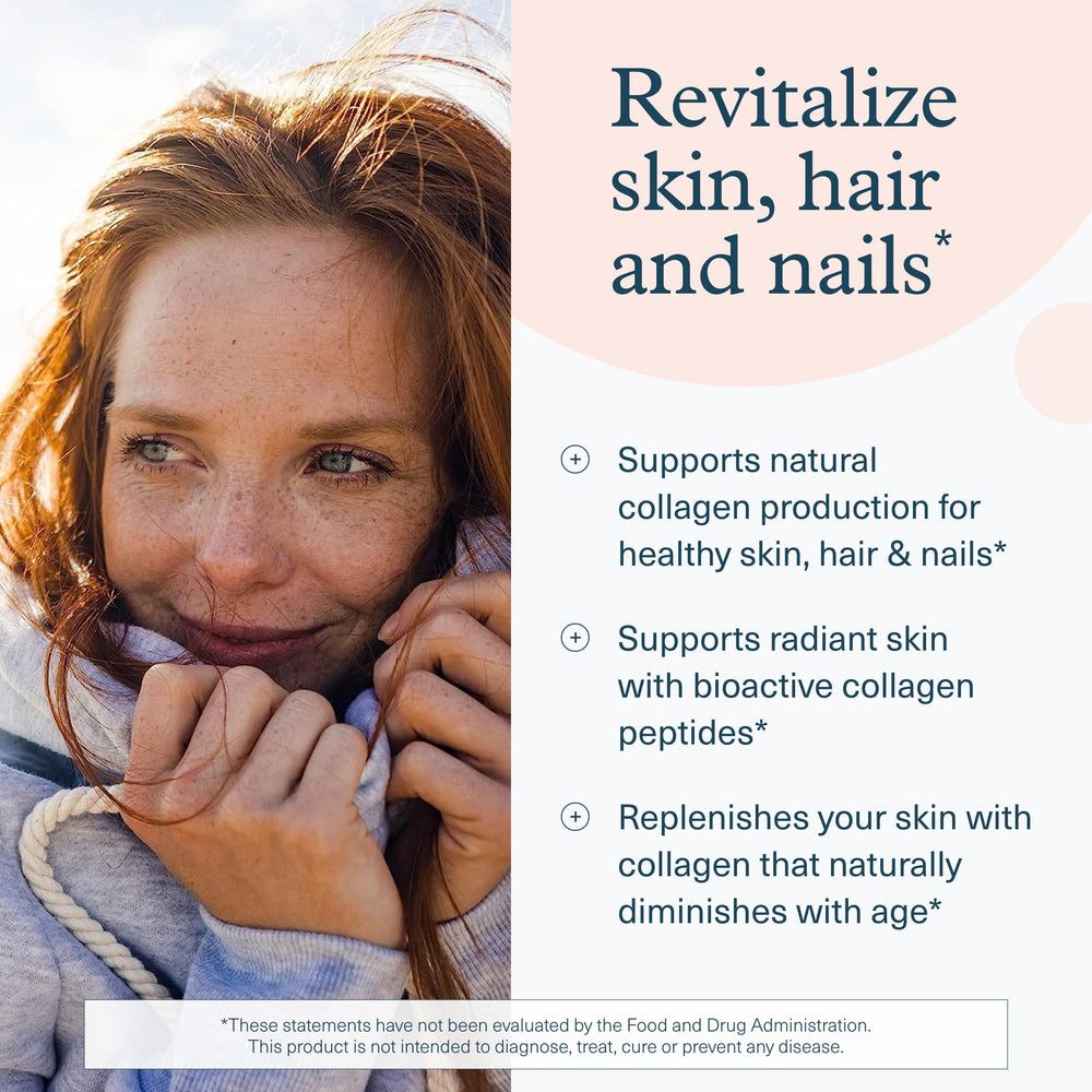 Youtheory Advanced Collagen with vitamin C emphasizes collagen formation and antioxidant support