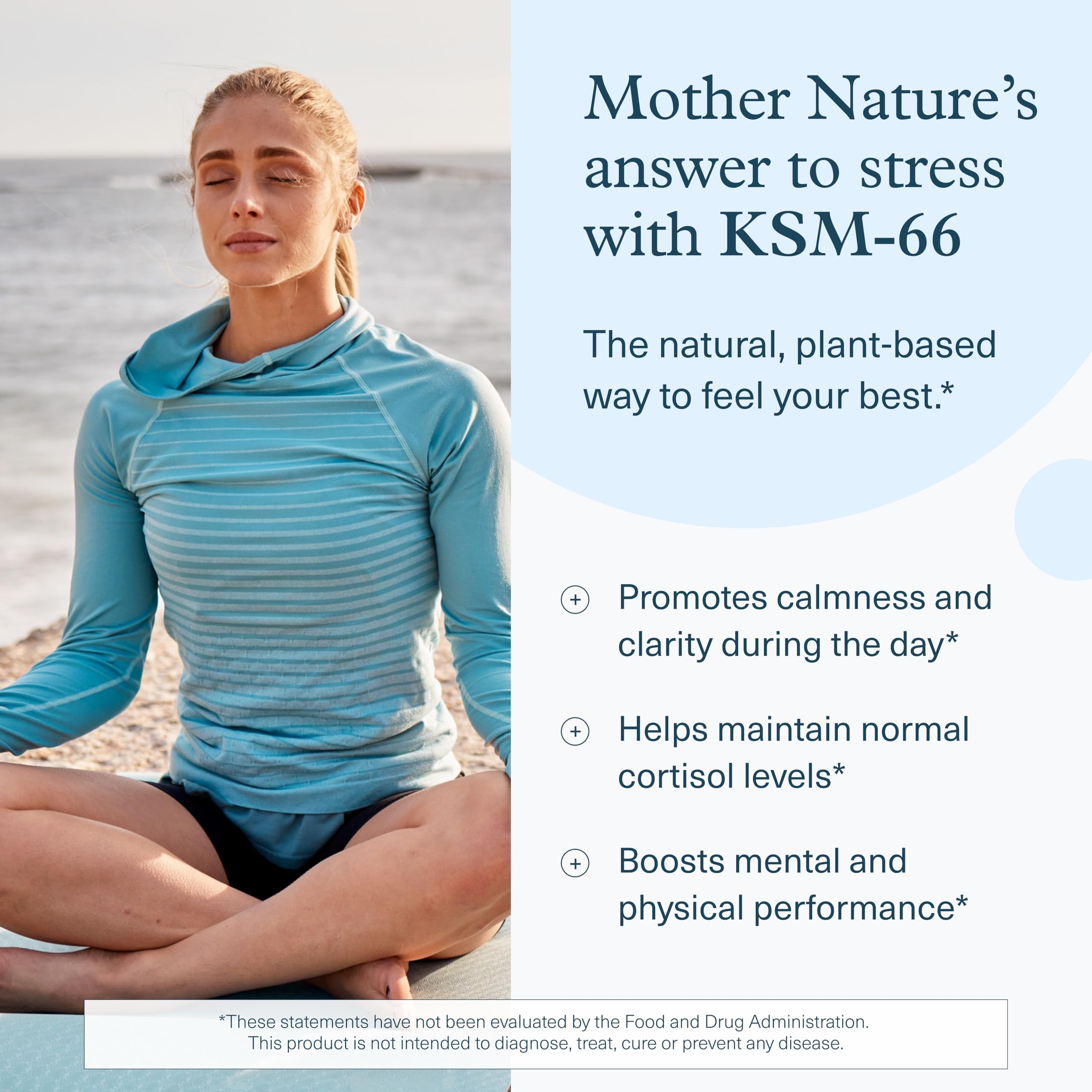 Label shows organic ingredients and KSM-66 content for transparent sourcing.