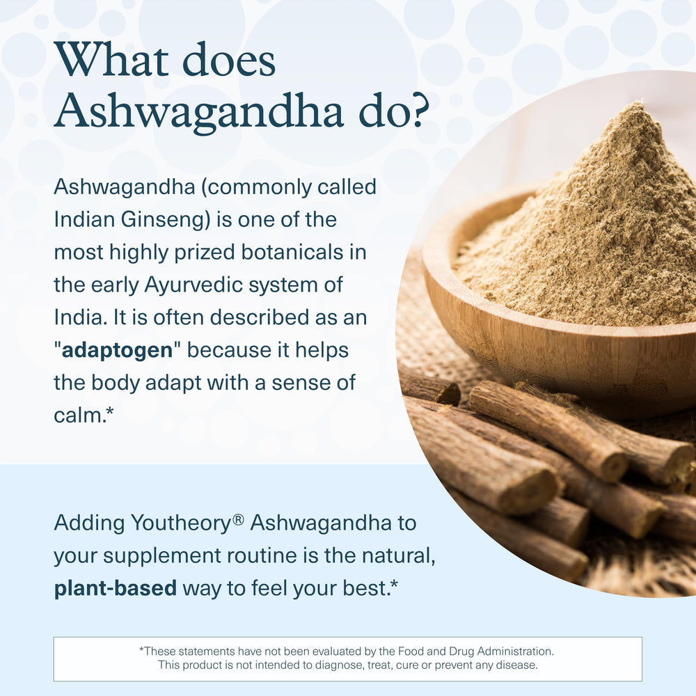 Organic ingredients visual emphasizes clean, trusted Ashwagandha supplementation.