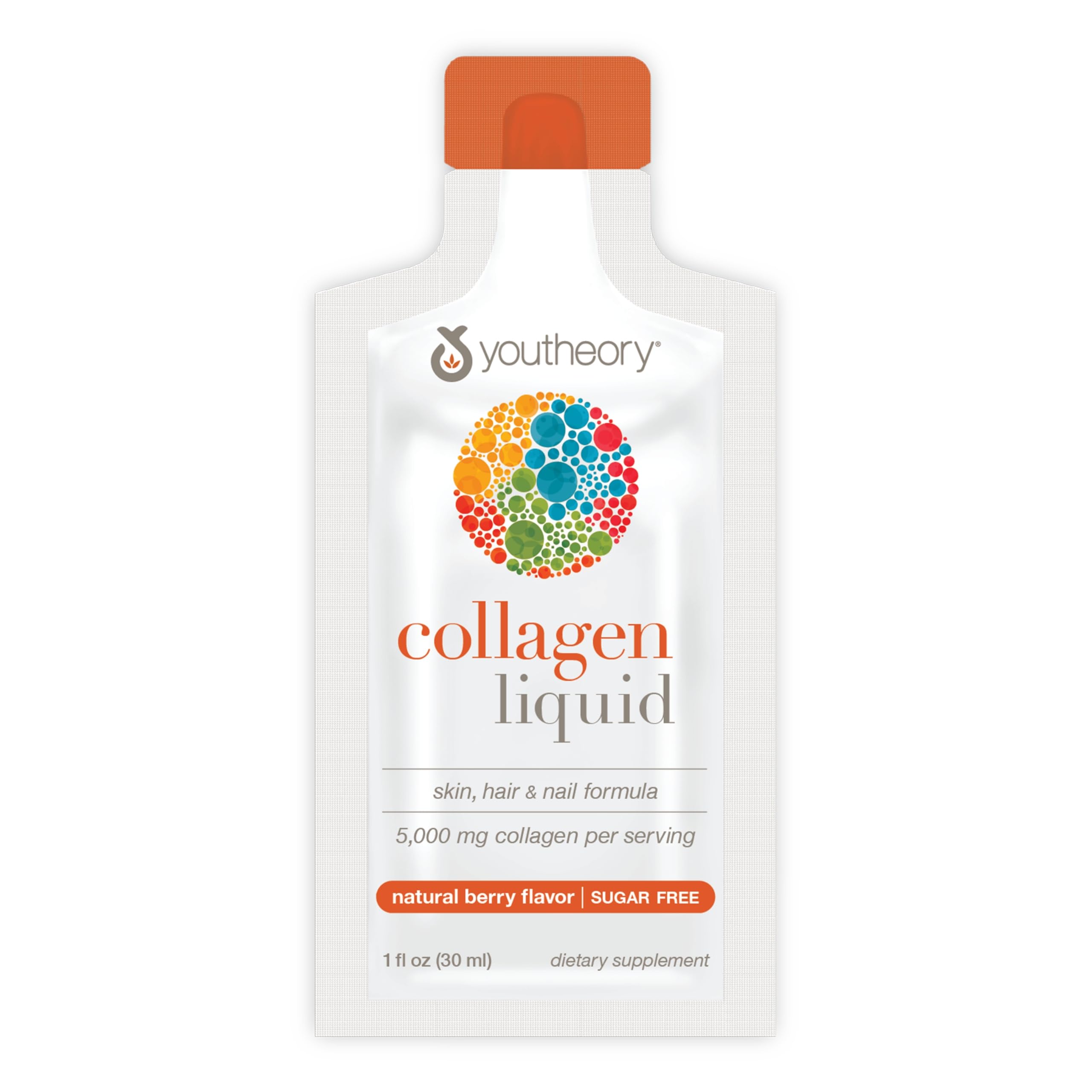 Bottle of Youtheory Collagen Liquid Berry Flavor