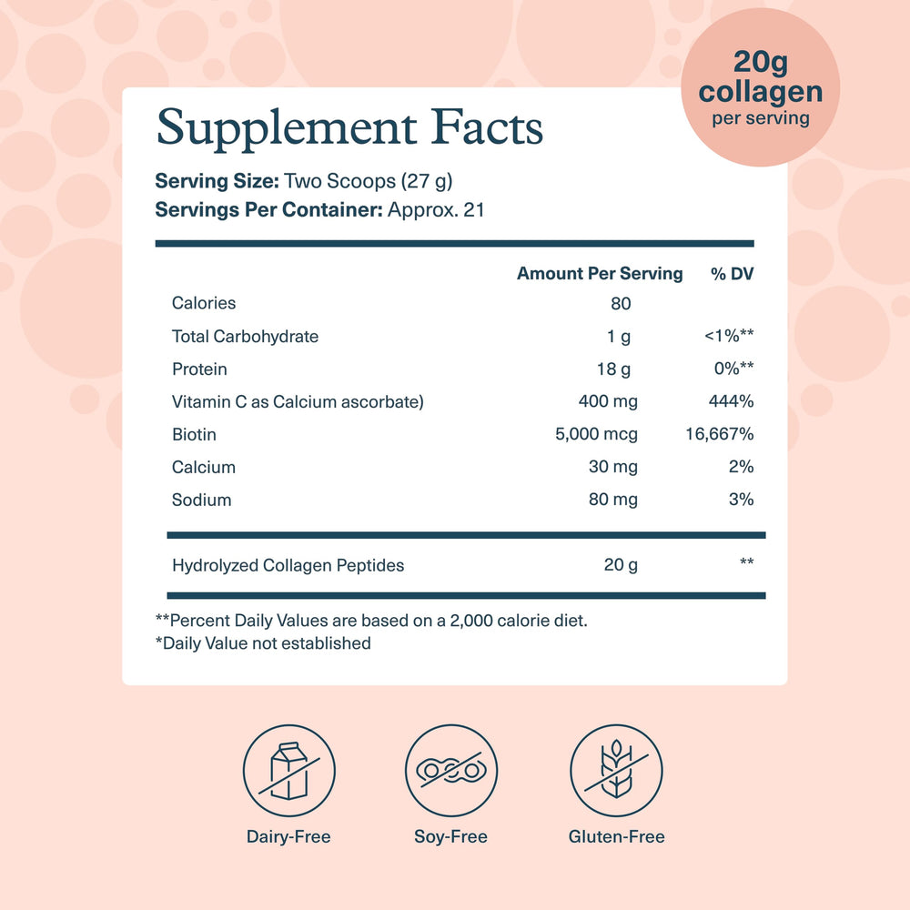 Scoop of hydrolyzed collagen powder with chocolate flavor