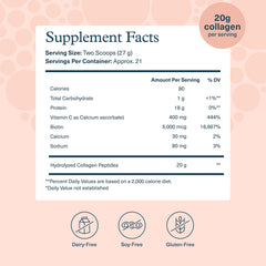 Scoop of hydrolyzed collagen powder with chocolate flavor