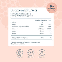 Youtheory Collagen Powder Vanilla 20 oz serving with scoop