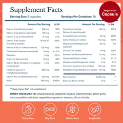 Close-up of high-absorption GLP-1 multivitamin capsules