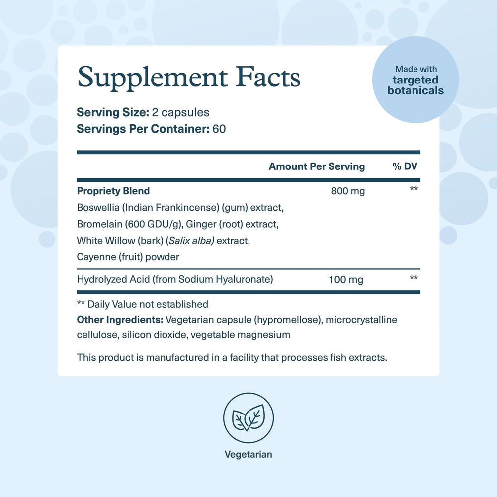 Label focusing on hyaluronic acid content