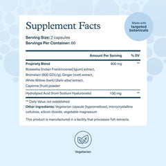 Label focusing on hyaluronic acid content
