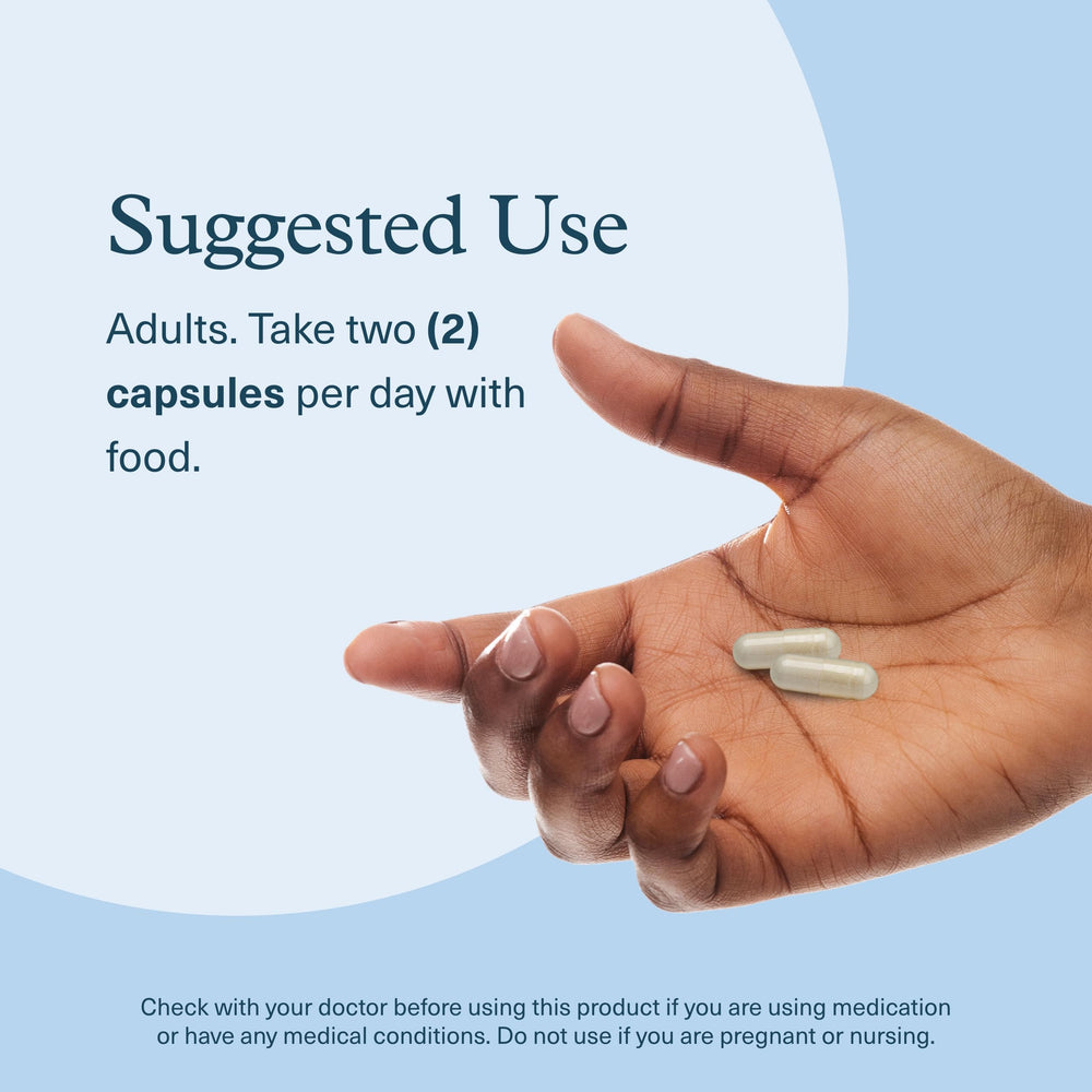 Two capsules daily serving size for Hyaluronic Plus