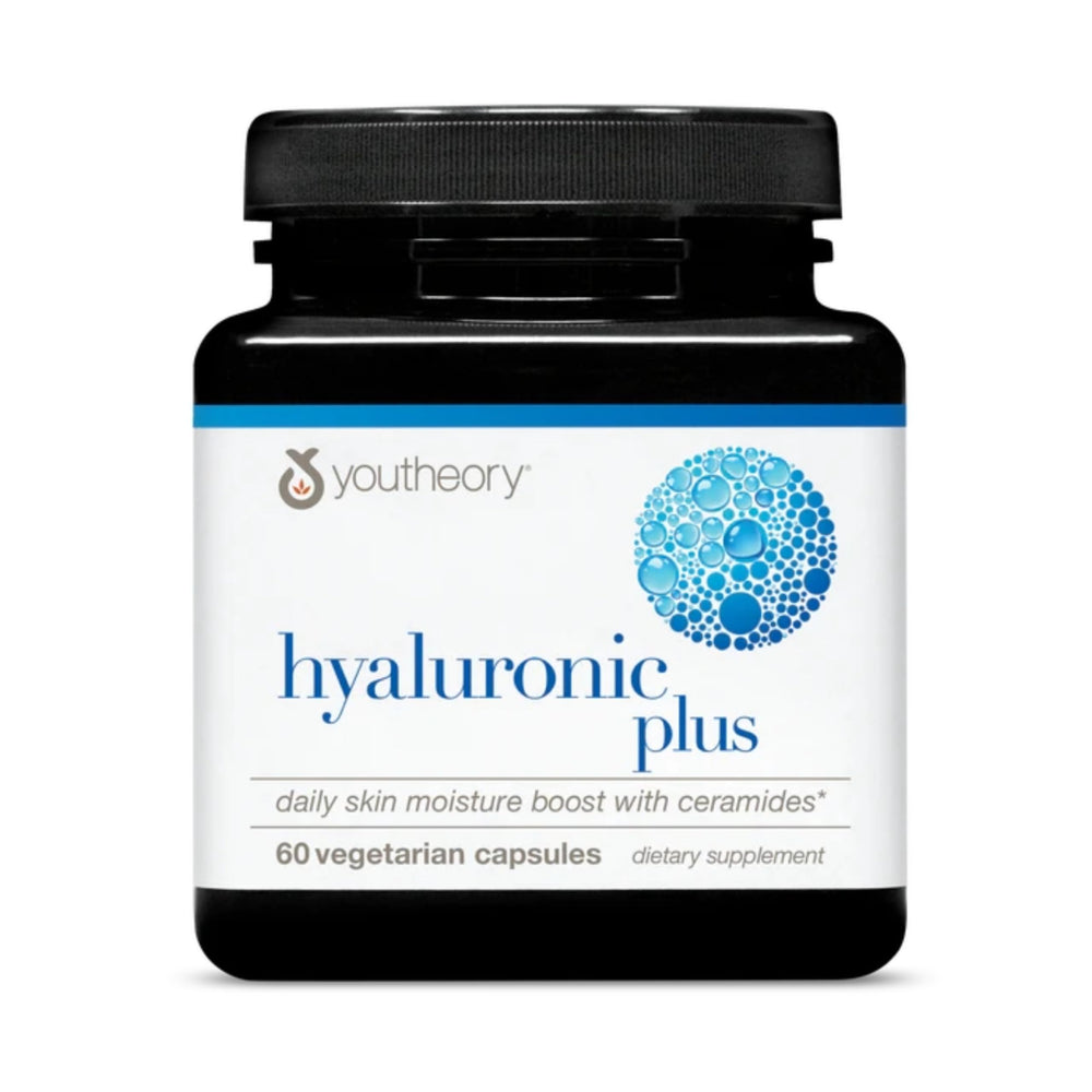 Youtheory Hyaluronic Plus bottle and packaging