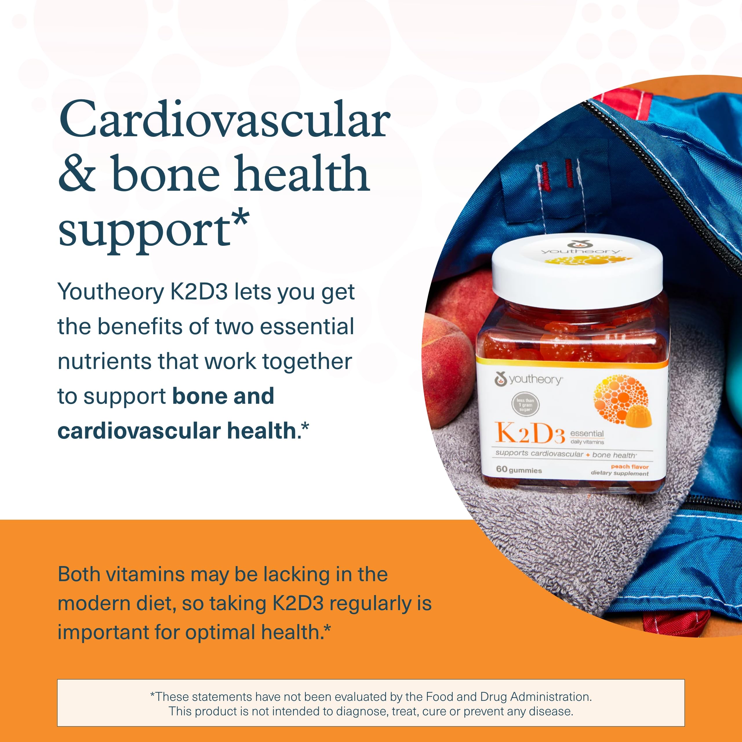 Bone health symbol and vitamins