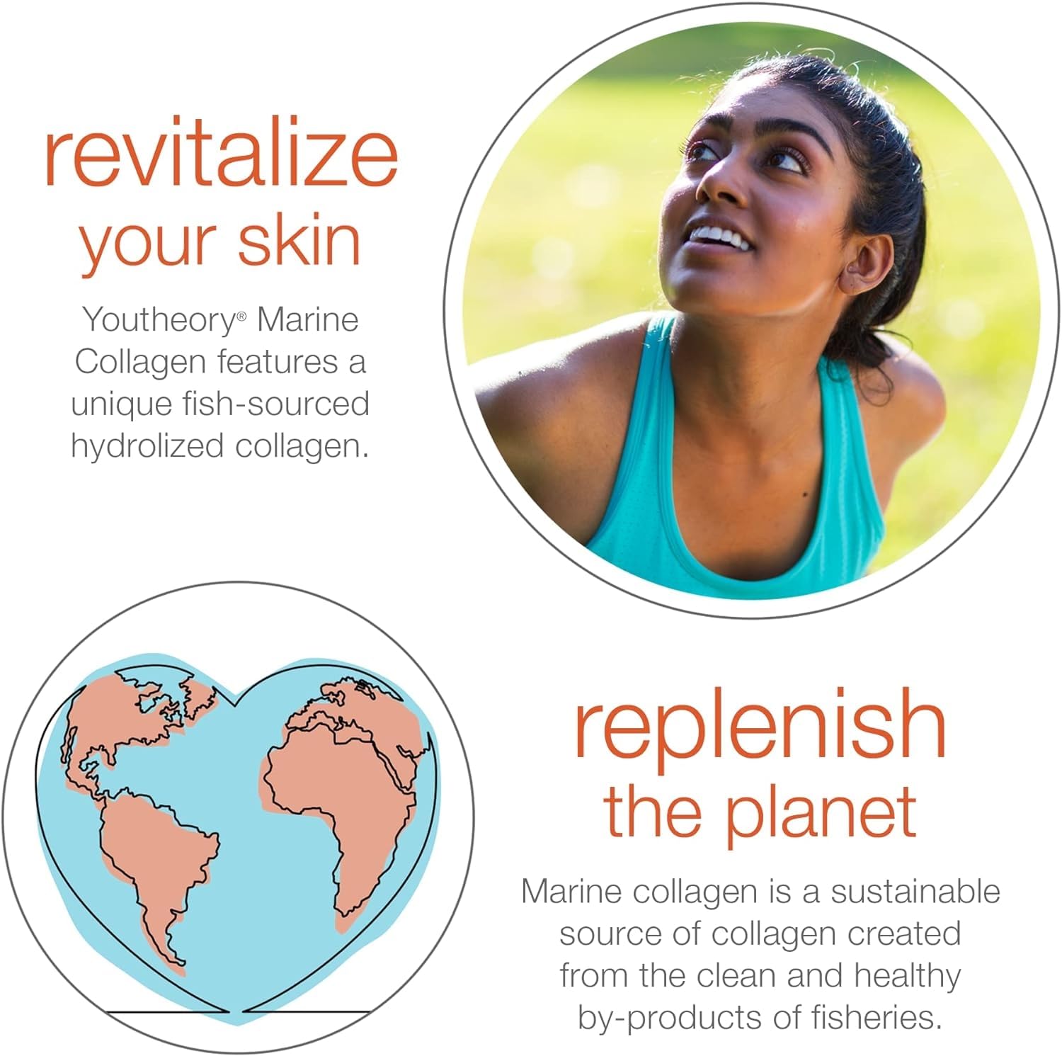 Side view of Youtheory Marine Collagen bottle