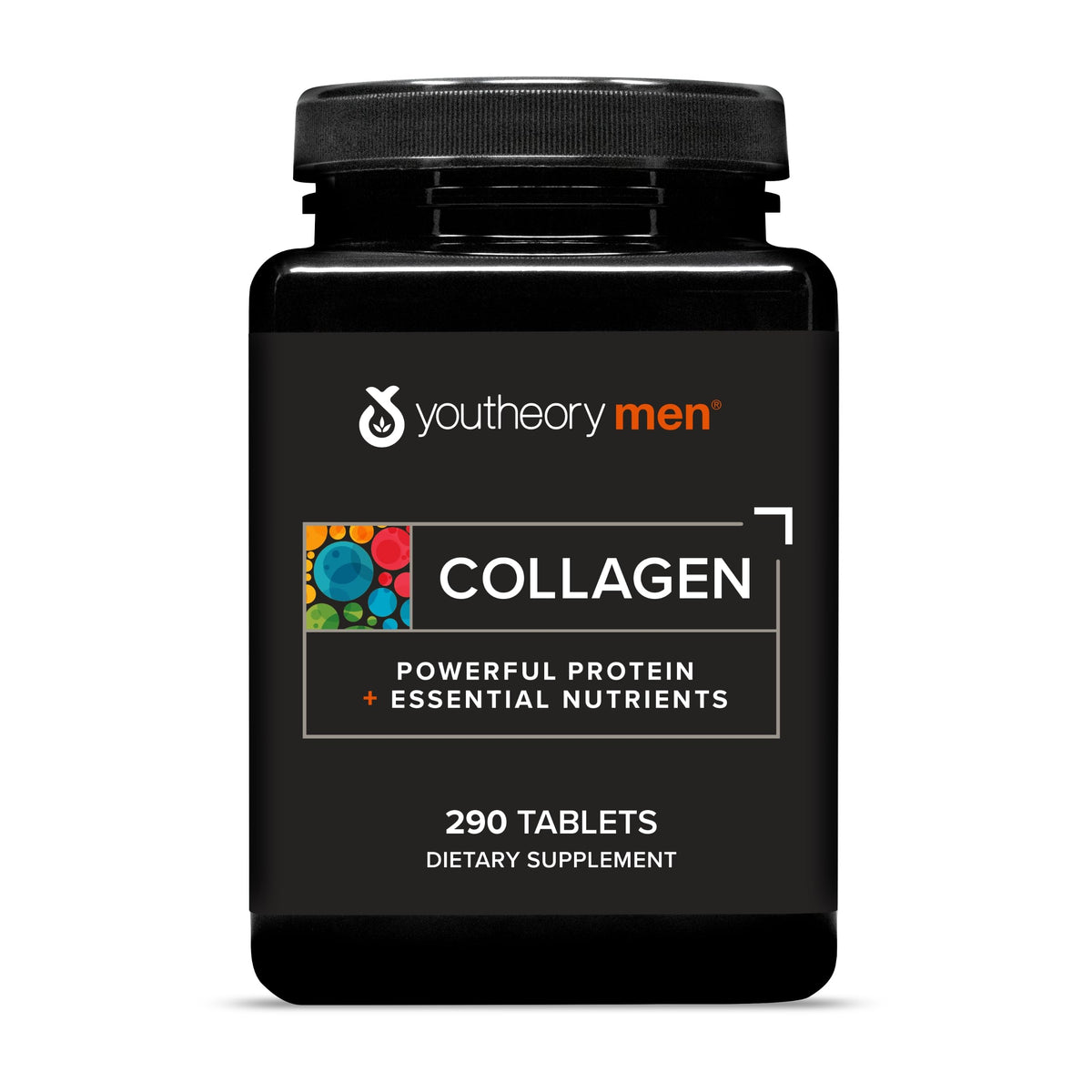 Youtheory Men's Collagen bottle label showing 5,000 mg per serving