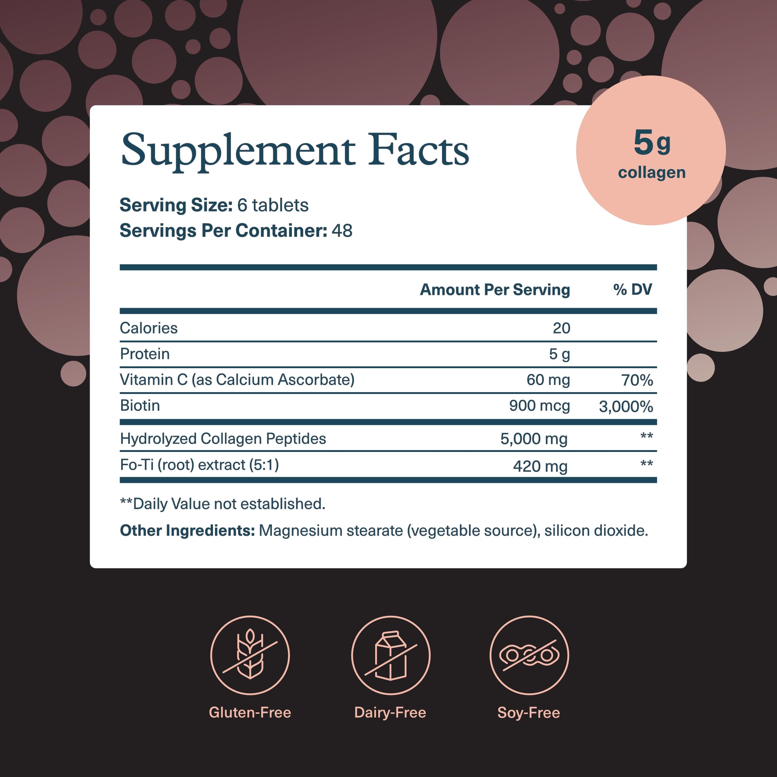 Close-up of hydrolyzed collagen peptides illustration